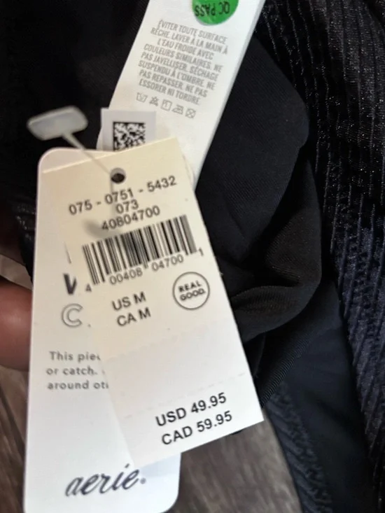 Aerie Shine Rib Birthday Scoop Cheekiest One Piece Swimsuit - Picture 7 of 7